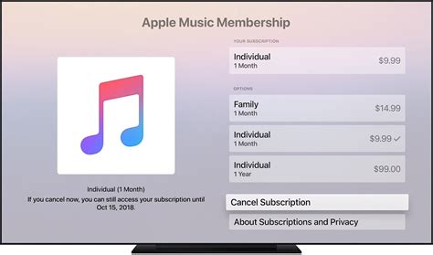 how to cancel apple music membership