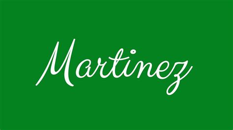 how to write martinez in cursive